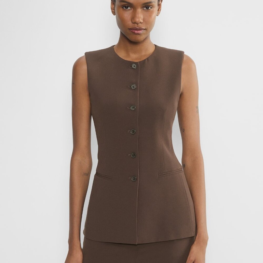 Aritzia Juris Vest Mocha Brown NWT Size 8